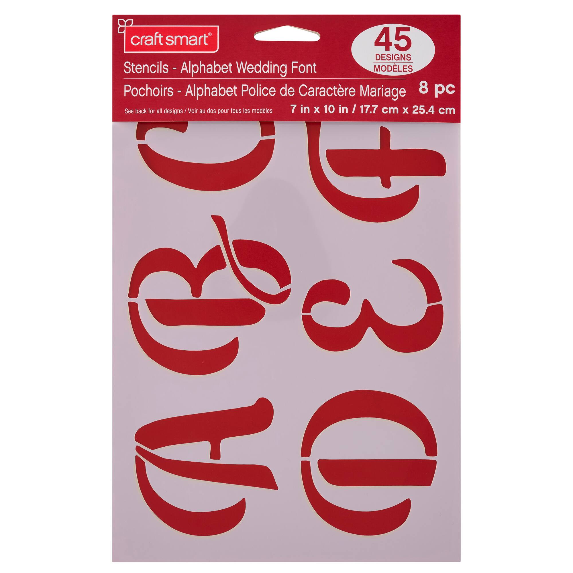 2.7" Wedding Alphabet Font Stencils by Craft Smart®